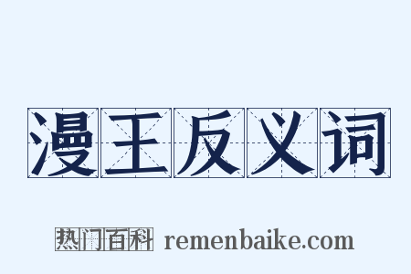漫王反义词是什么意思的图片